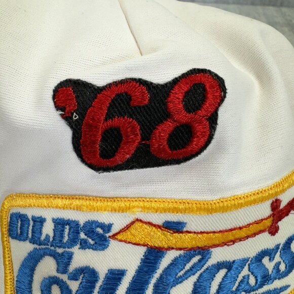 68’ Olds Cutlass Foam Hat Snap Back Trucker White Mesh Cap Adult VTG - Picture 12 of 12